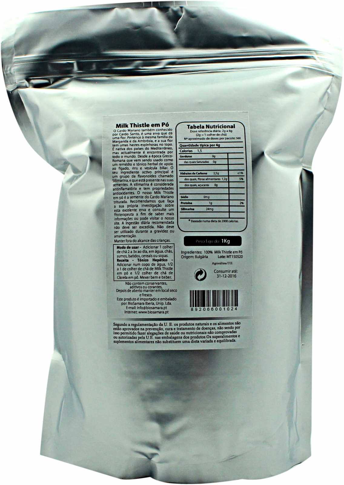 Pó de Cardo Mariano Biosamara 125g