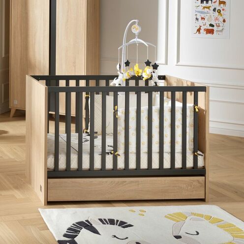 Lit bébé 120x60 NOVA Gris volcan - SAUTHON