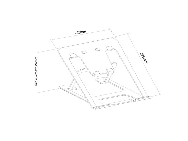 NEOMOUNTS Halterung NSLS085BLACK Laptop Ständer Faltbarer Tablet-/Laptopständer