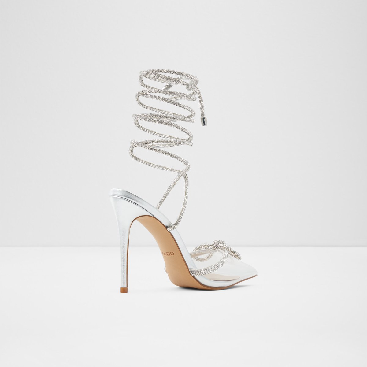 Halalia Silver Women Strappy Heels