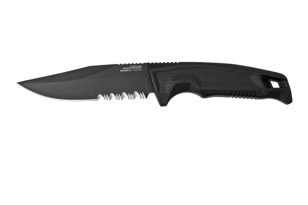 SOG Recondo FX, Black, Partially Serrated 17-22-02-57 vaststaand mes