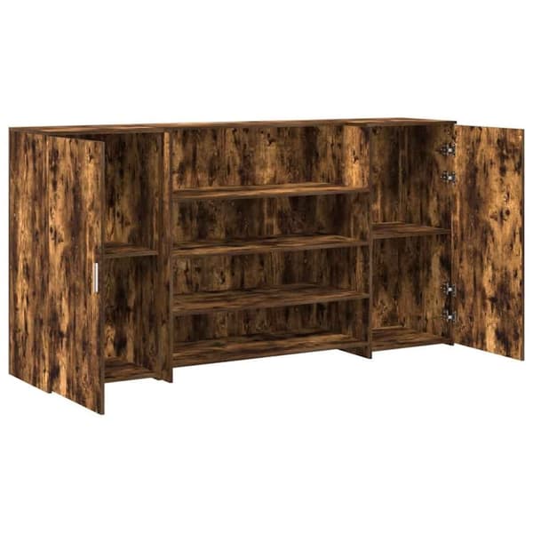 vidaXL Resepsjonspult røkt eik 200x50x103,5 cm konstruert tre