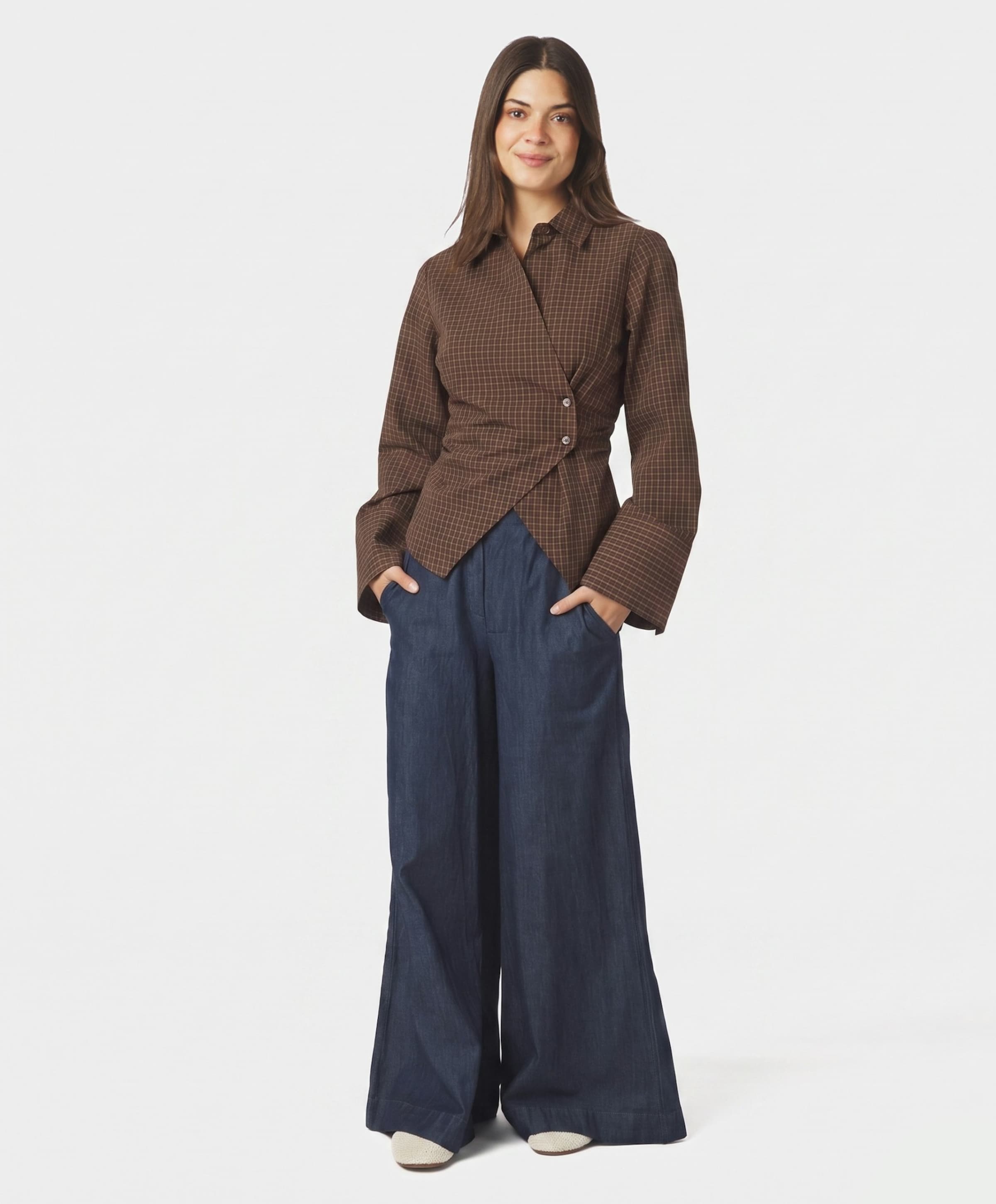 Neo Noir Dames blouse bruin
