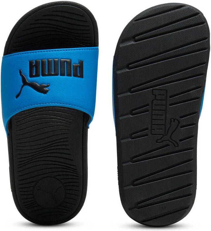 Puma Cool Cat 2.0 junior badslippers kobaltblauw zwart