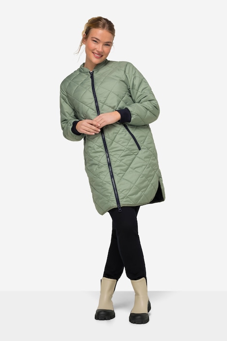 Steppjacke, oversized, Stehkragen