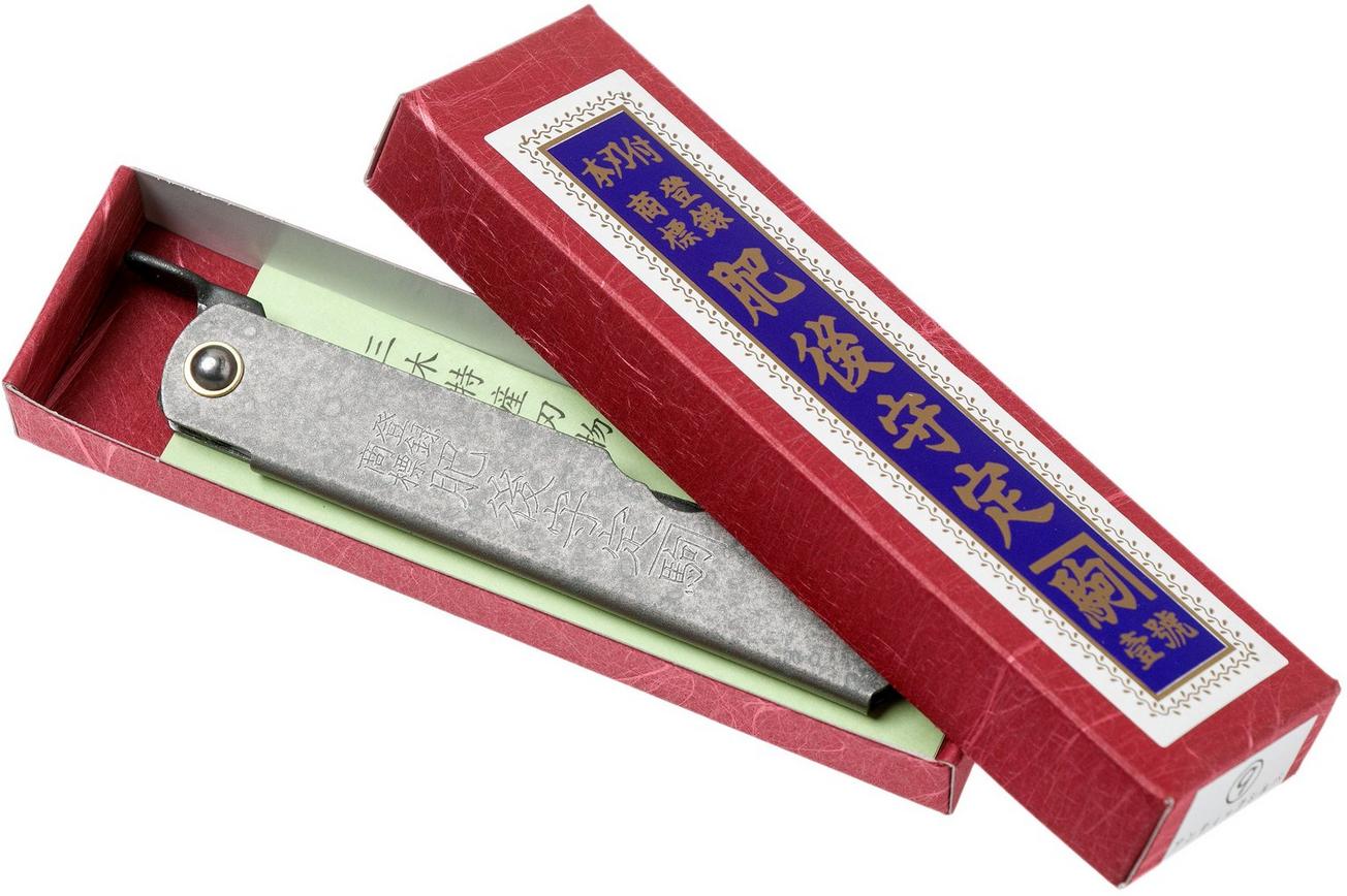 Higonokami zakmes 7,3 cm HIGOC9B, Blue paper steel, Grey Steel