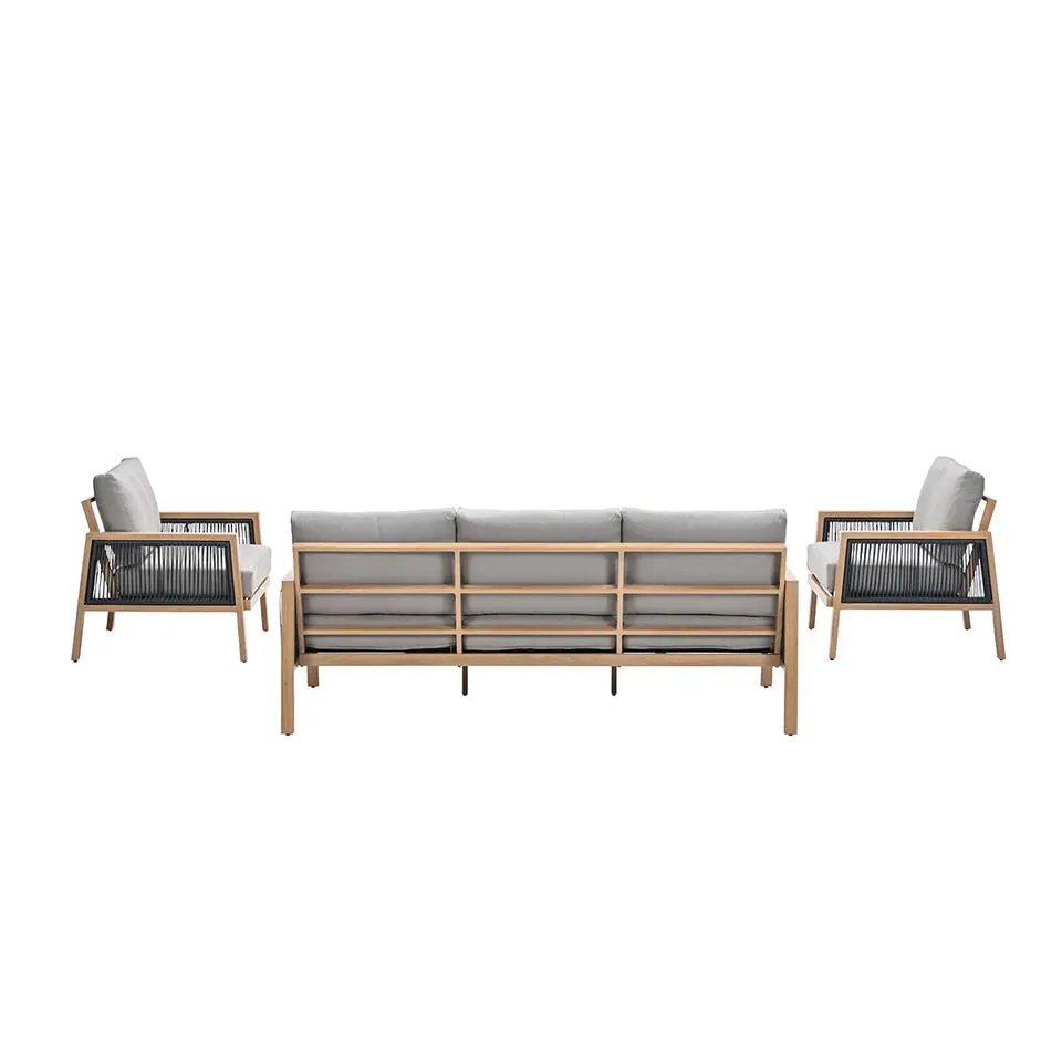 Garden Impressions San Capri loungeset 4-delig - light teak aluminium