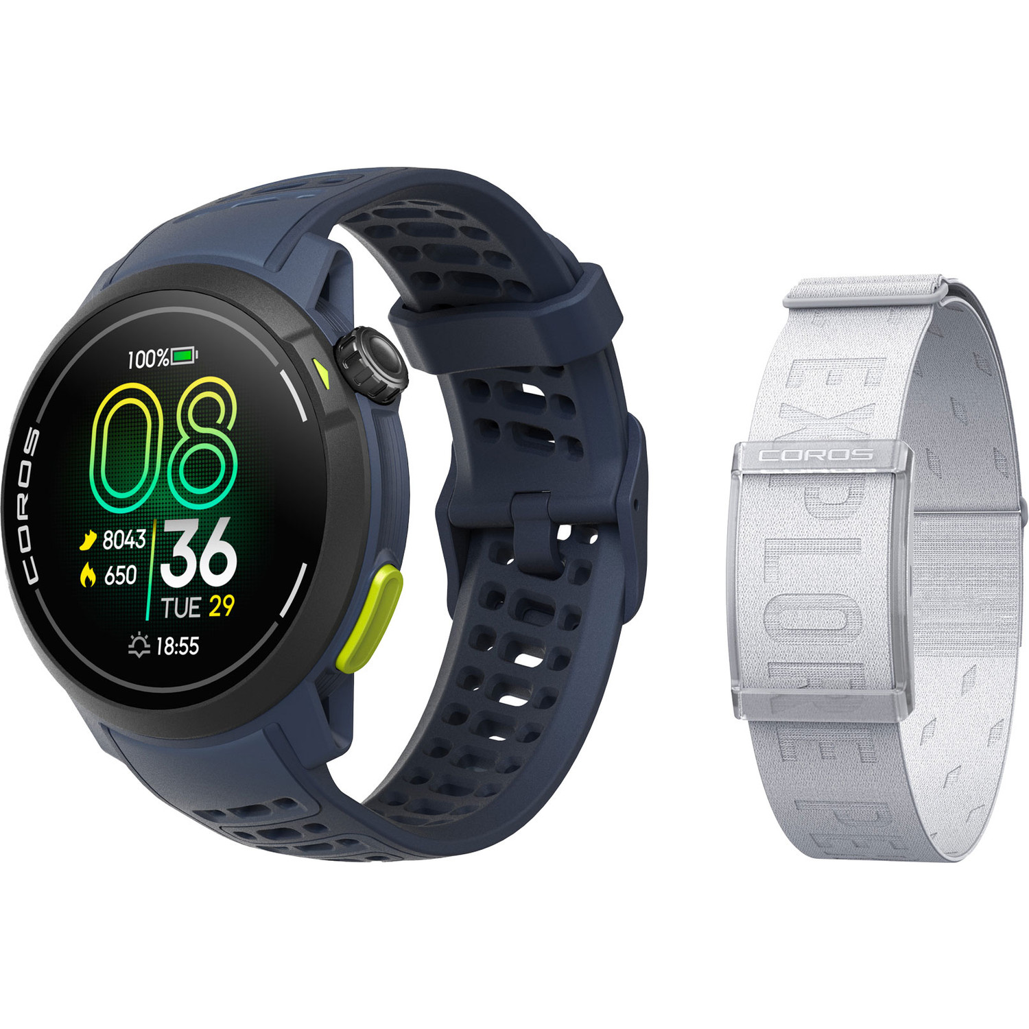 Coros Pace Pro + Hartslagmonitor