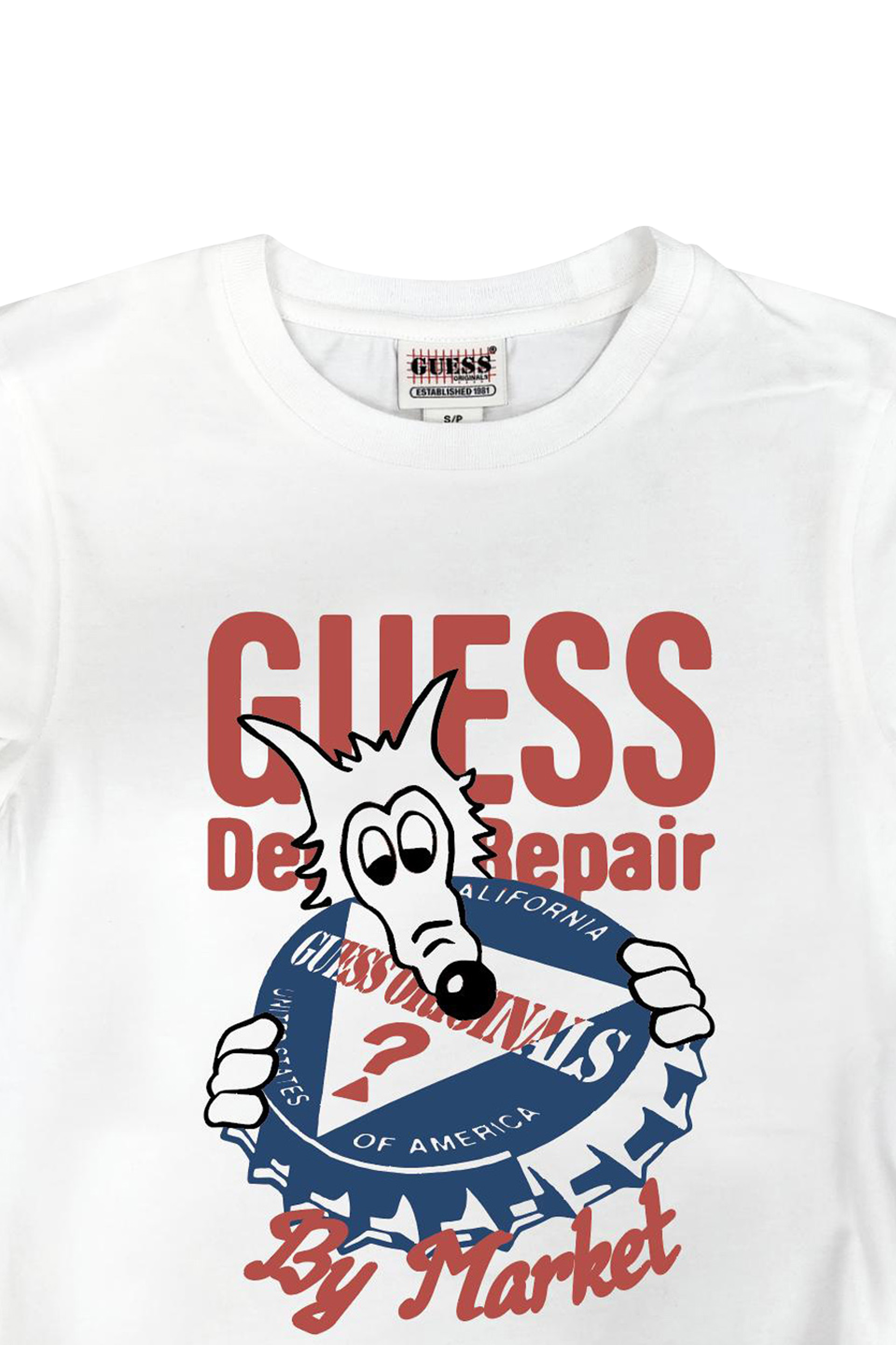 GUESS ORIGINALS T-shirt GO MARKET BABY G011 PUR Blanc