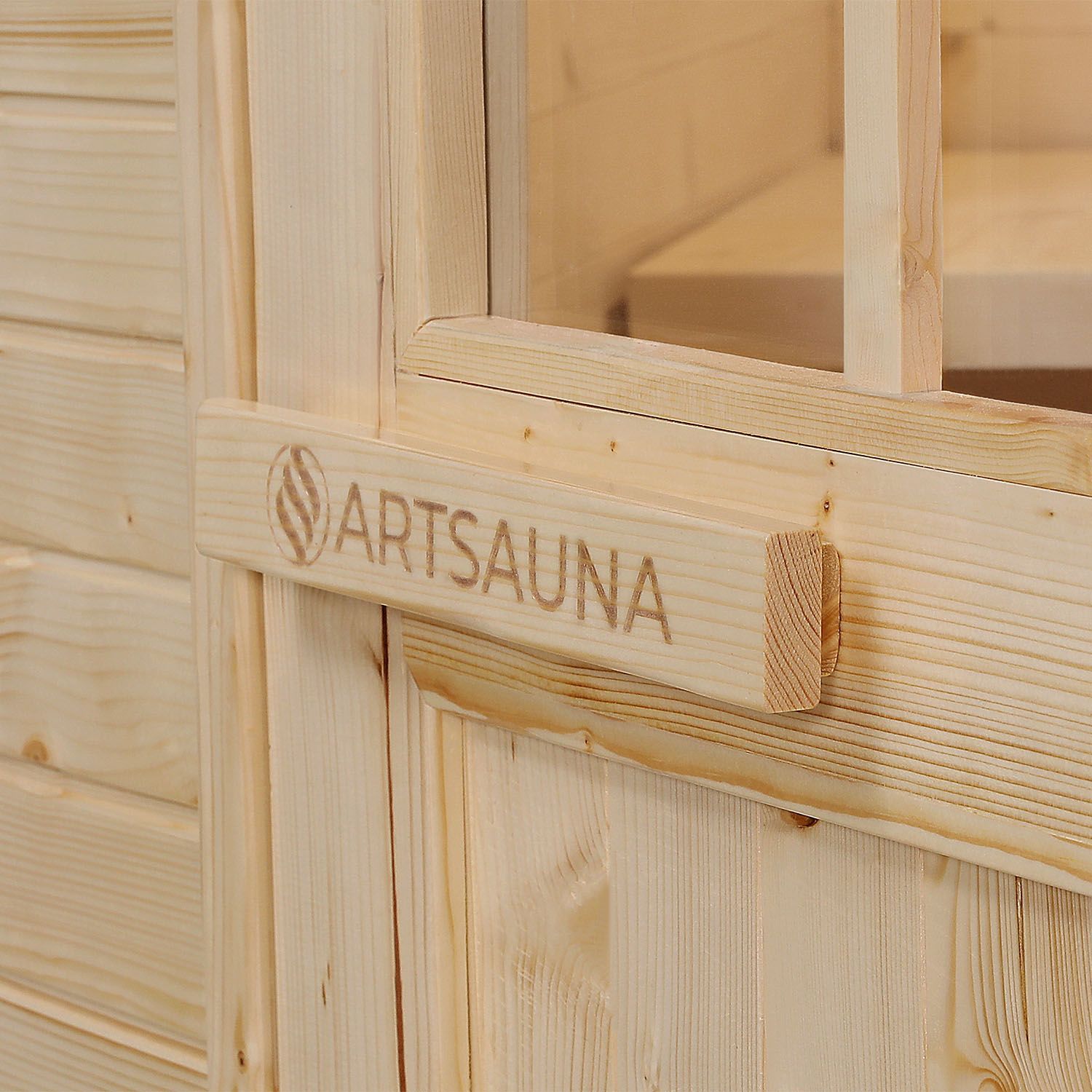 Artsauna Gartensauna Eldur mit Ofen, Licht & Zubehör – Holz Saunahaus für 4 Personen – Outdoor Sauna