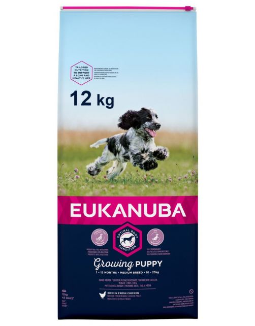 Eukanuba Growing Puppy Medium Breed Kip - Hondenvoer