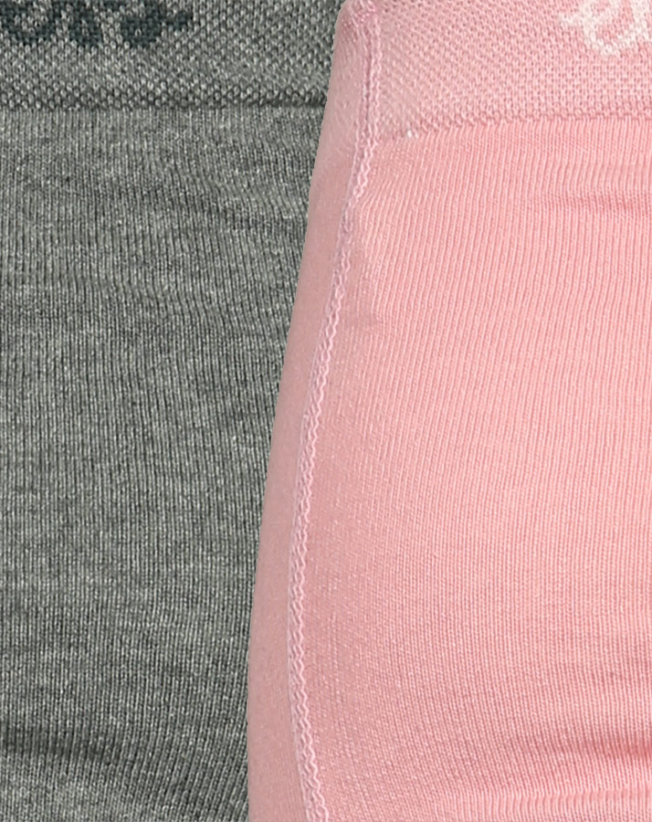 Leggings UNI BASIC 2er-Pack in grau/altrosa