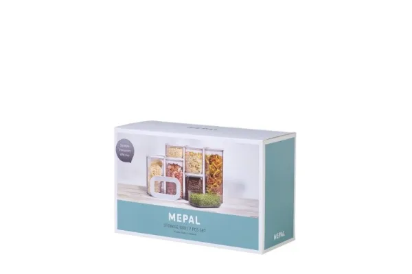 Rosti Mepal 106994830600, Universal beholder sæt, 2 L, Polyethylen (PE), Styrenacrylonitril (SAN), Transparent, Hvid, Aftageligt låg, Rektangulær