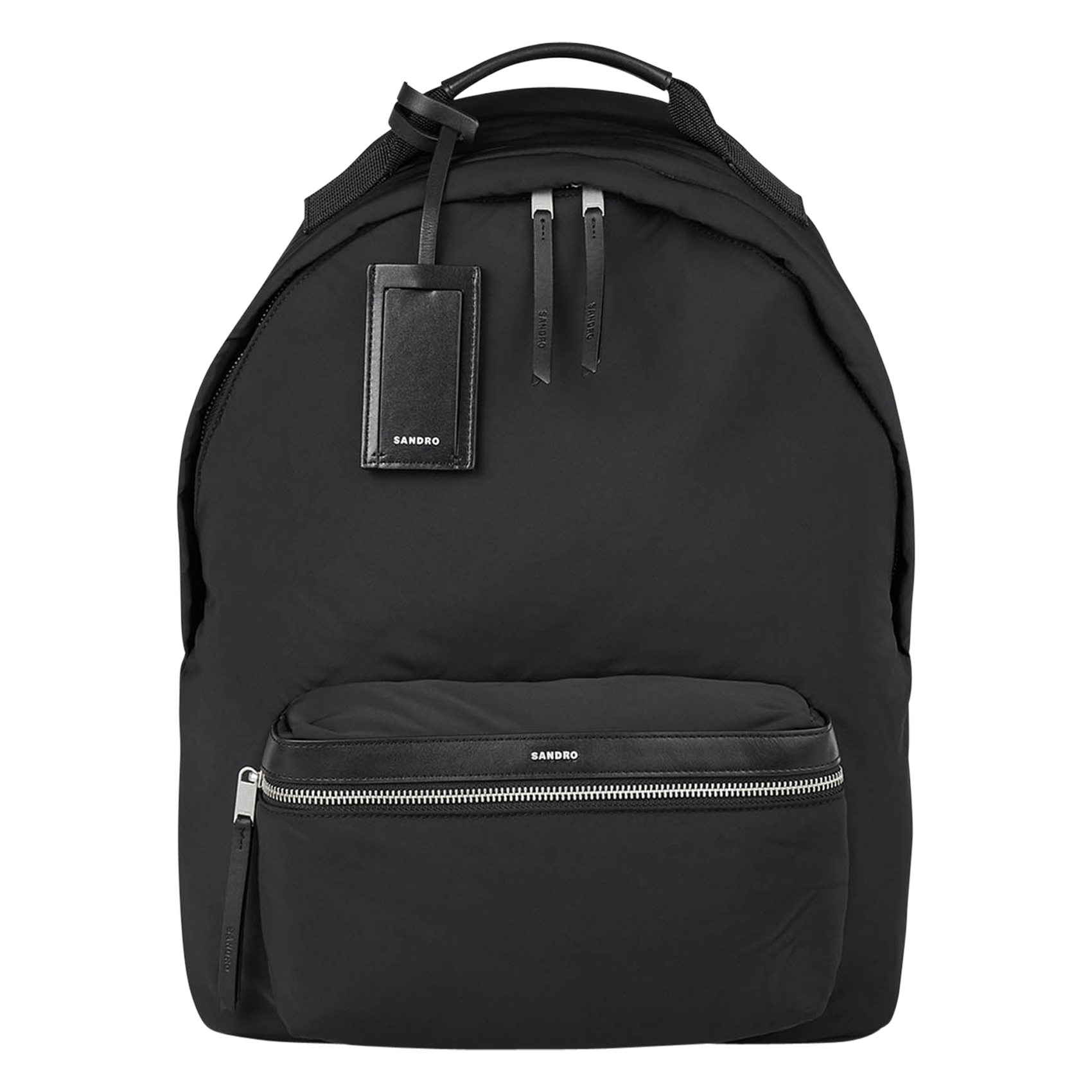 Sac à dos en toile et cuir | Noir