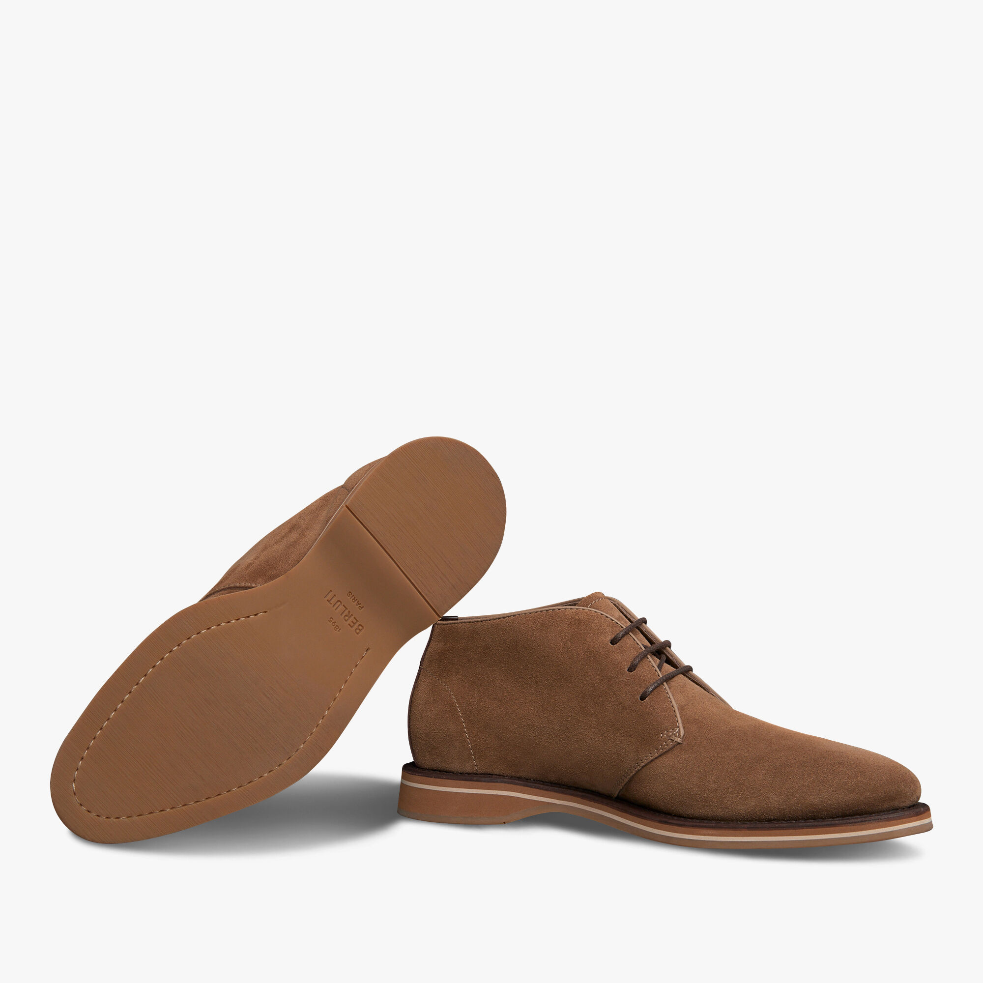 Bottine Chukka Alessio En Veau Velours Scritto