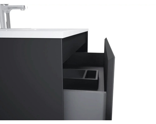 Jungborn wastafelmeubel DECEM BxHxD 800 x 635 x 458 mm Frontkleur zwart mat