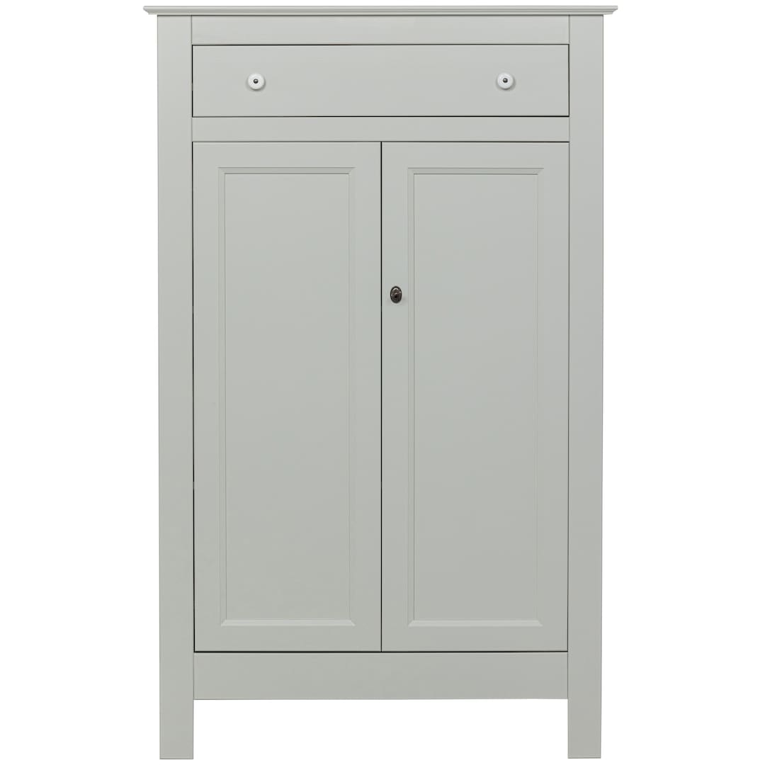 Highboard EVA 93 x 150 cm Kiefer teilmassiv nebelweißes Finish