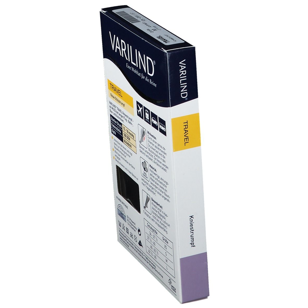 VARILIND® Travel Kniestrümpfe 180 DEN anthrazit Gr. M (40-42,5)
