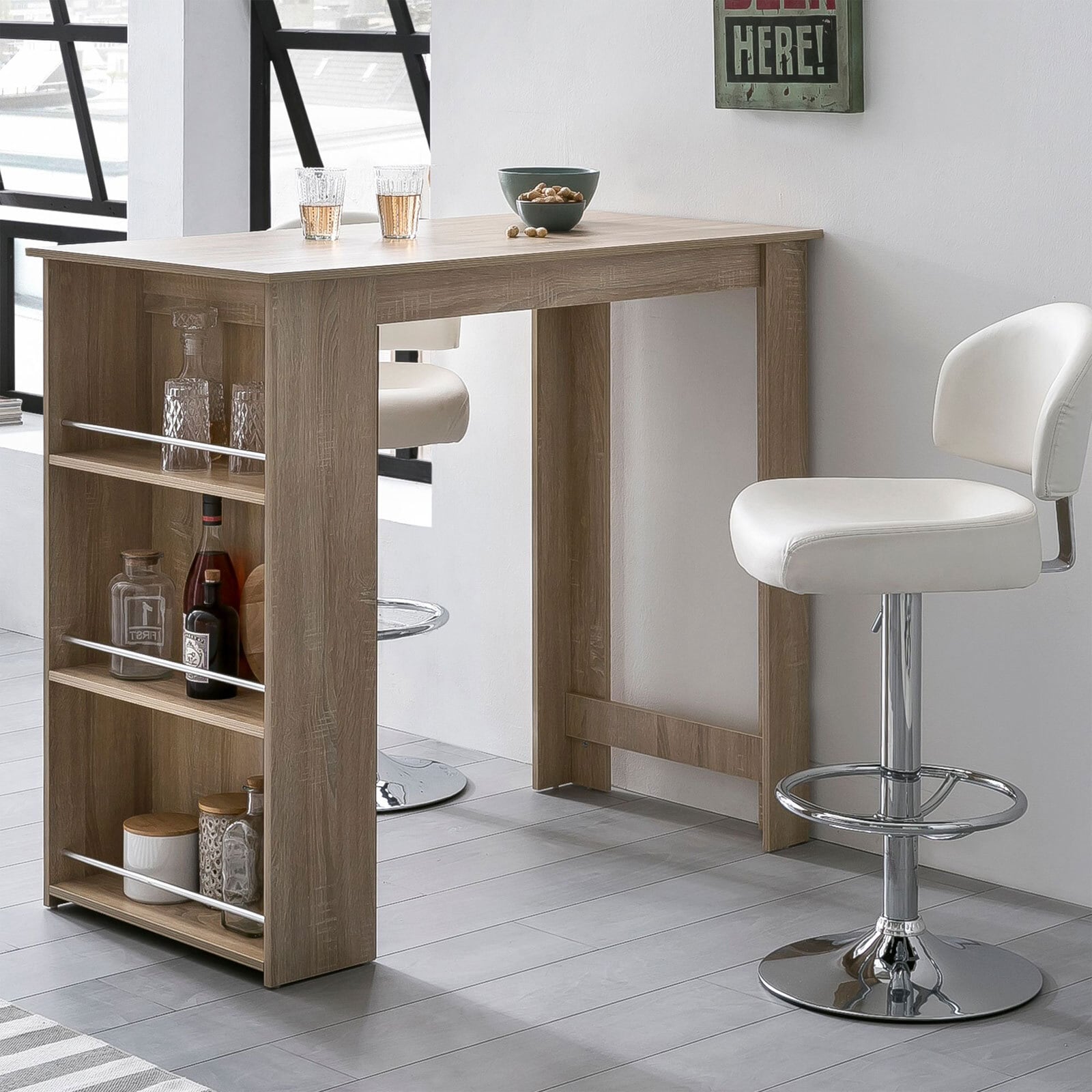 Bartisch 60 x 120 cm braun
