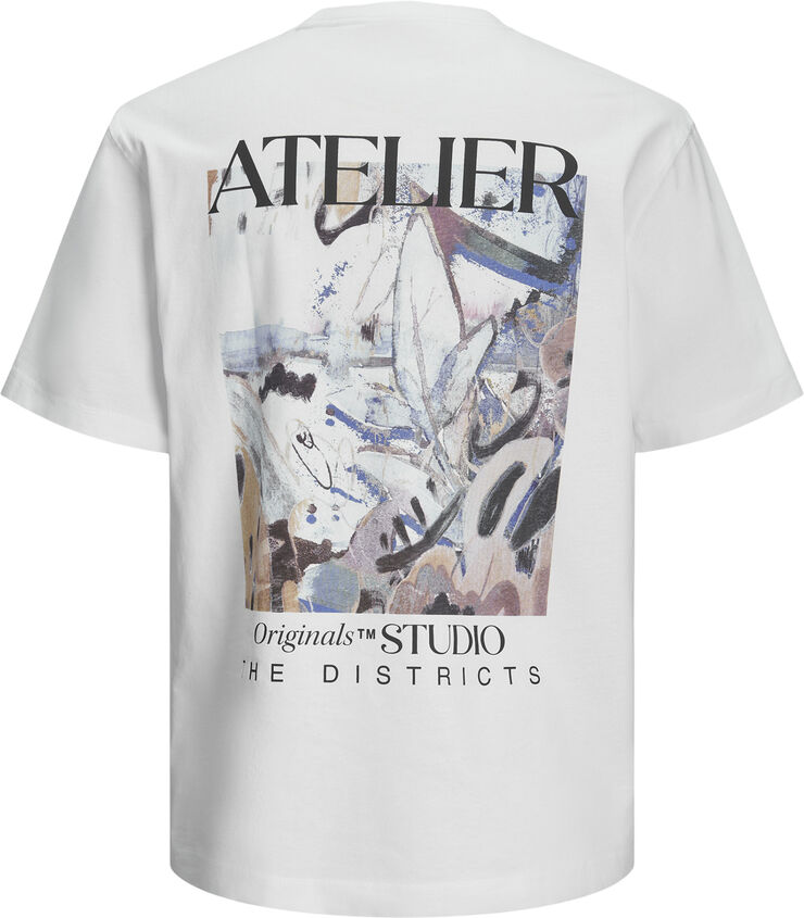 Jack & Jones JORBROOKLYN GRAPHIC BACK TEE SS C. N Bright white