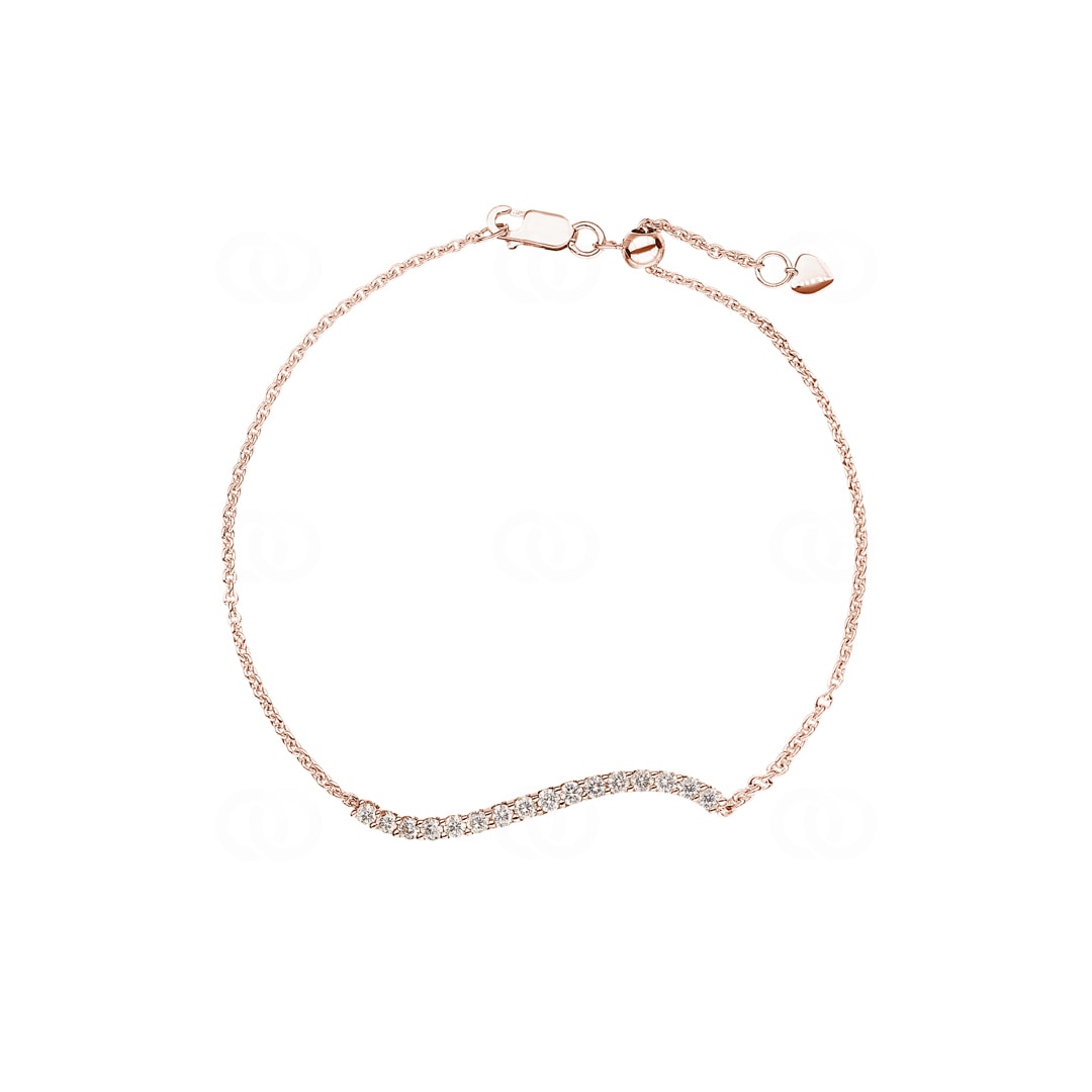 0.50 Karat Diamantarmband 750/18 K Roségold