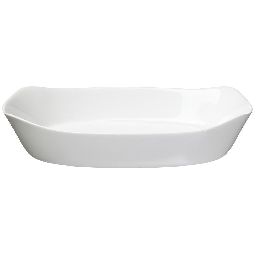 Plat rectangulaire en opale couleur blanc 30x22cm