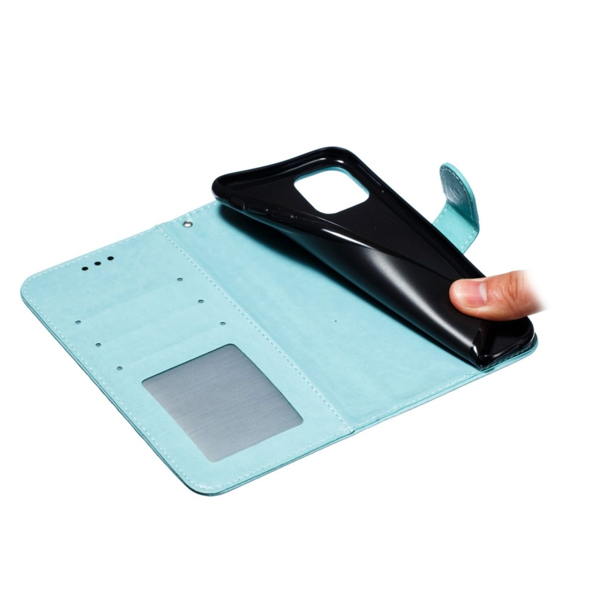 Schutz Handy Hülle für Apple iPhone 15 Pro Case Cover Klapp Tasche Wallet Etuis