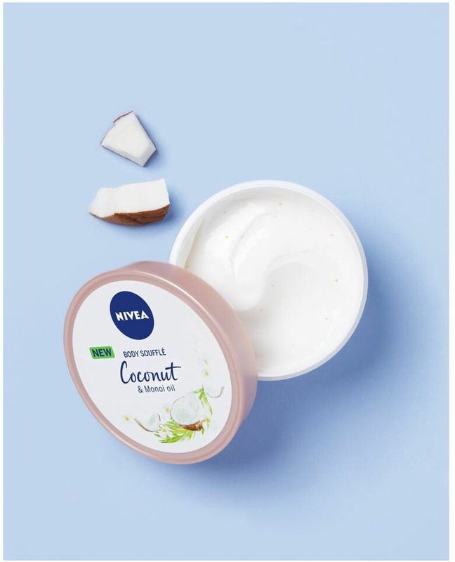 3x Nivea Body Souffle Coconut en Monoi Olie 200 ml