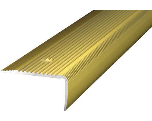 Traprandprofiel, aluminium, goud, geperforeerd, 45 x 23 x 1000 mm