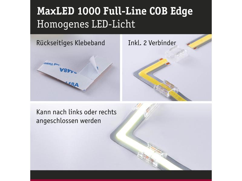 Paulmann MaxLED 1000 LED Strip Full-Line COB Edge 90° 0m 0.6W 1800 lm/m 800LEDs/m 2700K