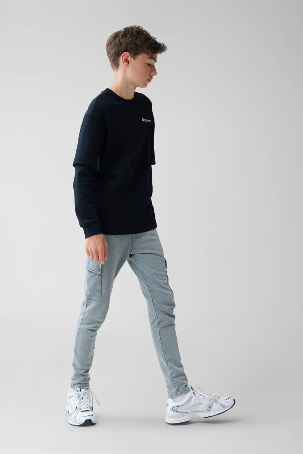 Shoeby relaxed broek grijs