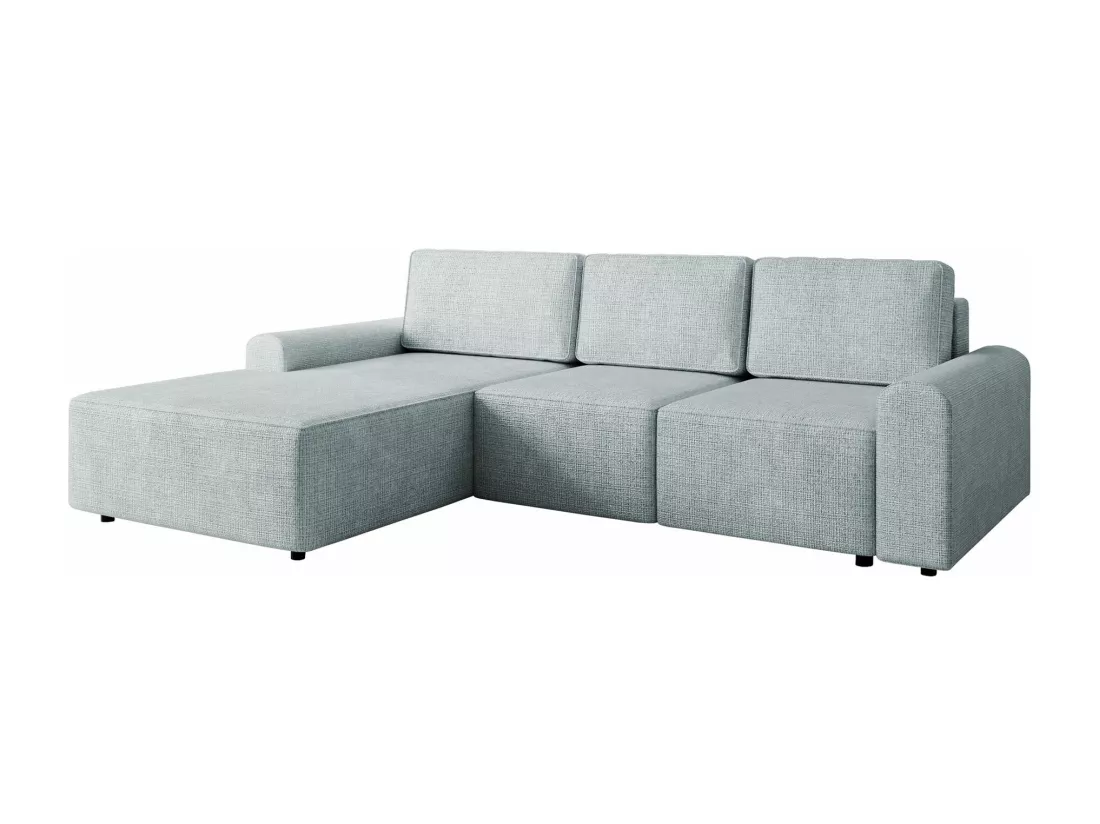 Canapé d'angle Stonecrest 105, Gris, Fonction de couchage, Boîte de literie, 258x168x85cm