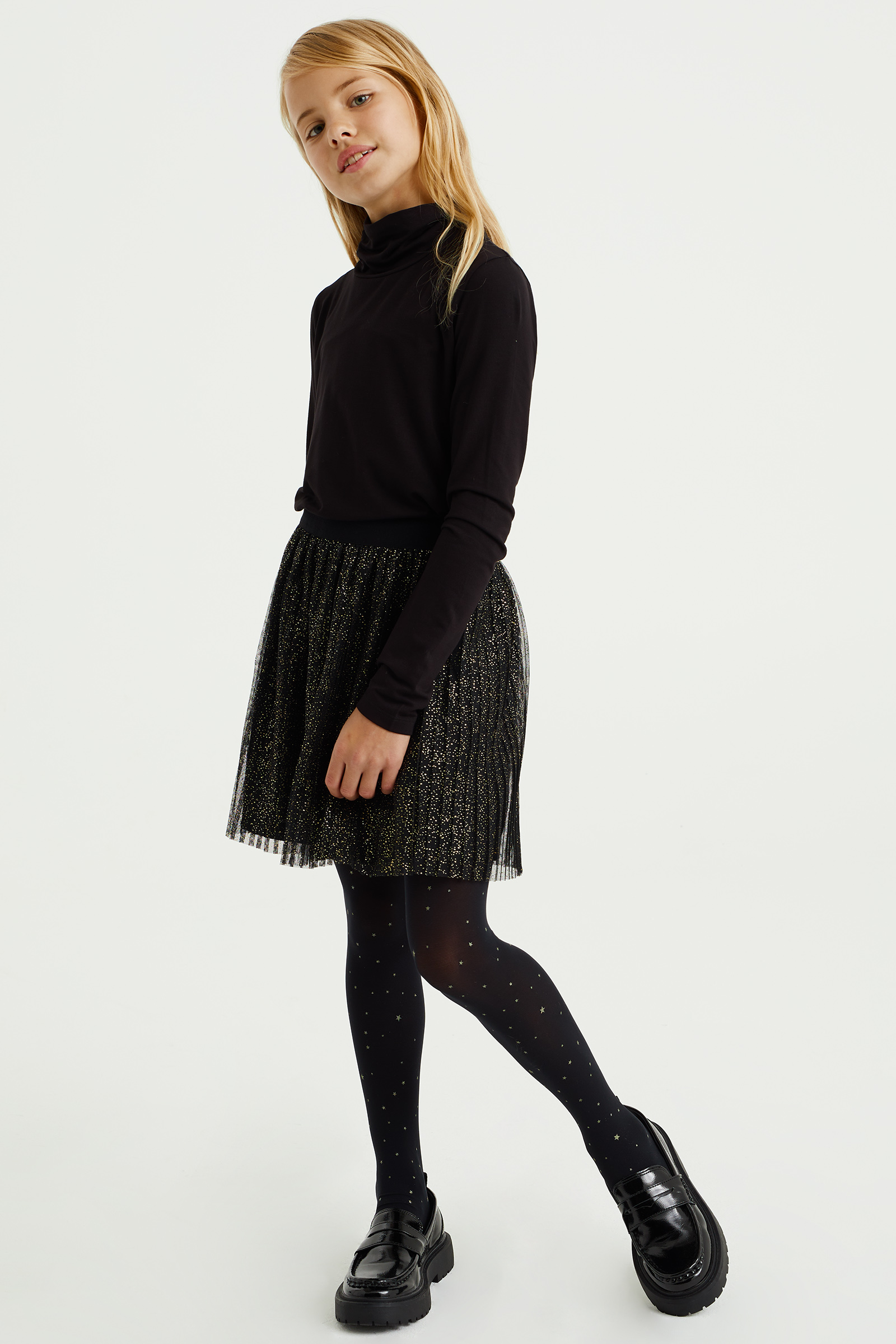 Meisjes tule rok met dessin WE Fashion Zwart