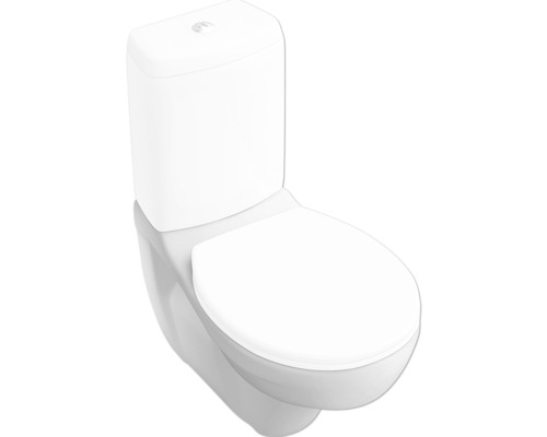 Villeroy & Boch WC voor WC-combinatie O.novo, diepspoeltoilet met rand, glanzend wit, zonder toiletzitting en spoelbak 66231001