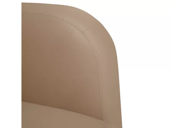 Chaise de canapé avec accoudoirs cappuccino noir 54 cm