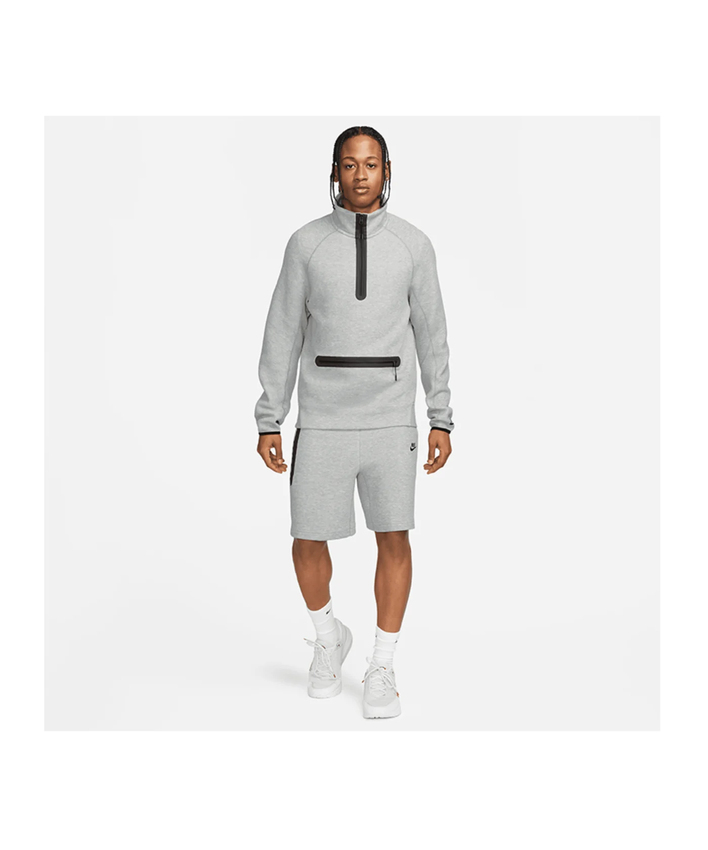 Nike Tech Fleece Short Grau Schwarz F063