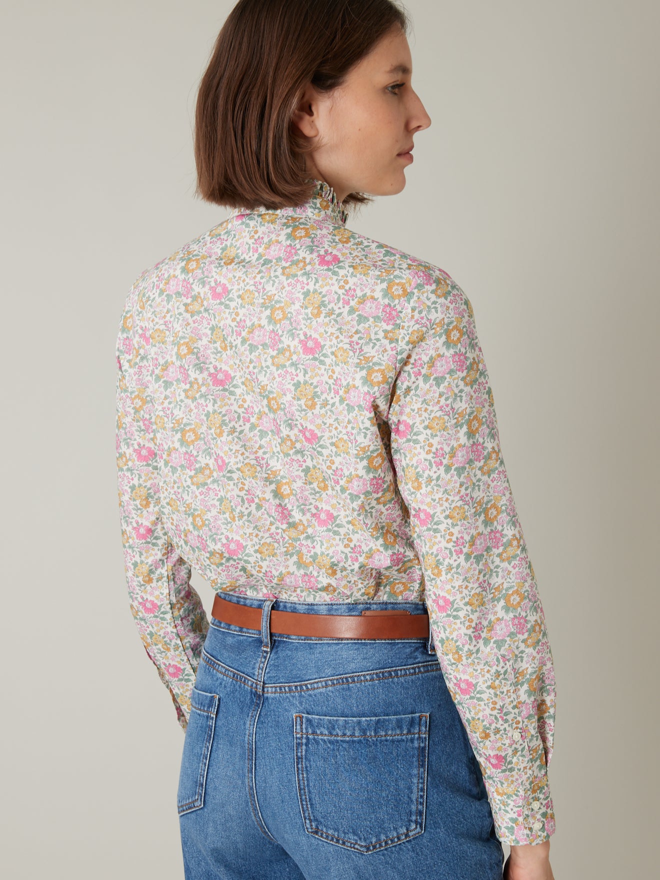 Chemise col froufrou femme tissu Liberty - Limited Collection