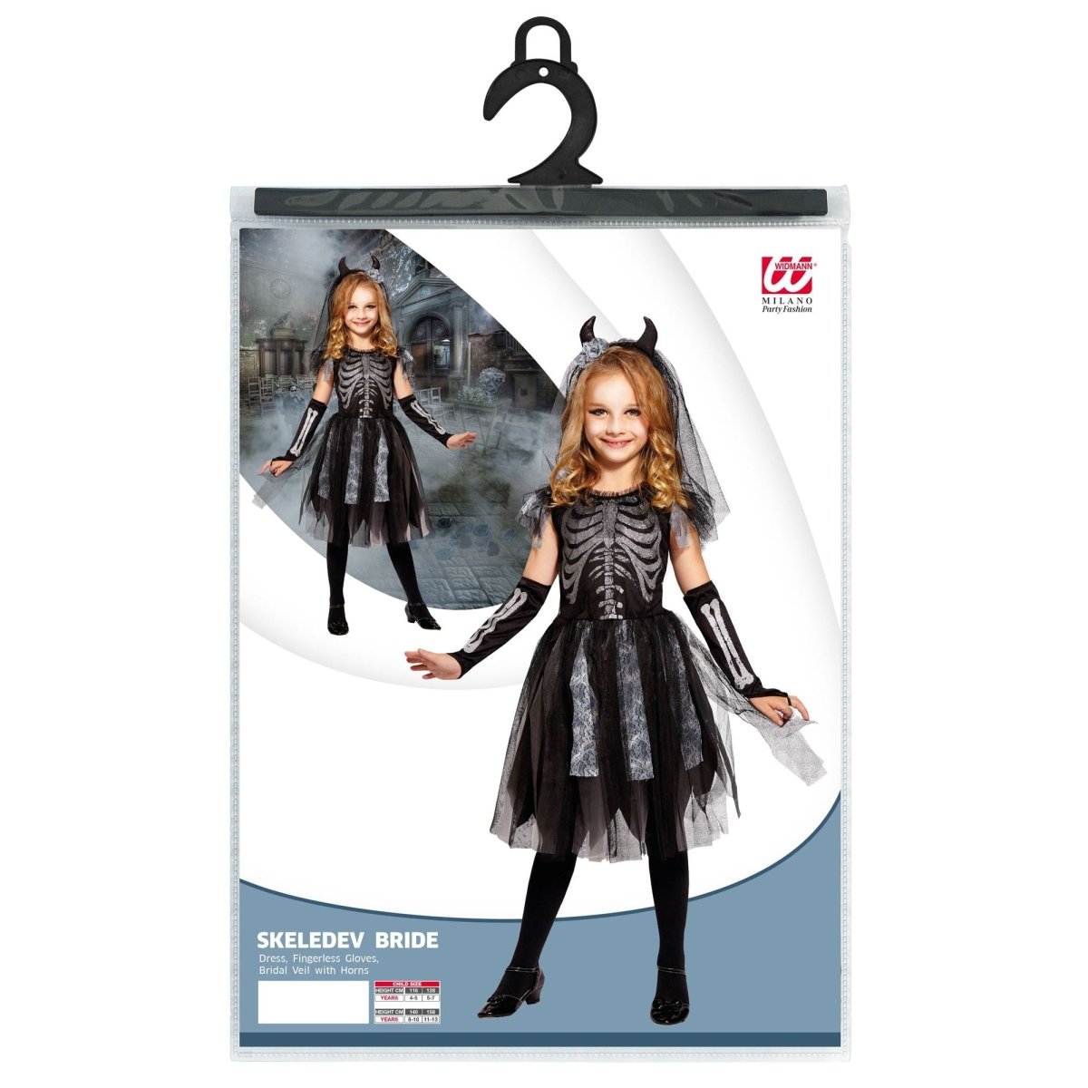 Halloween Jurk Meisje Skelet Bruid