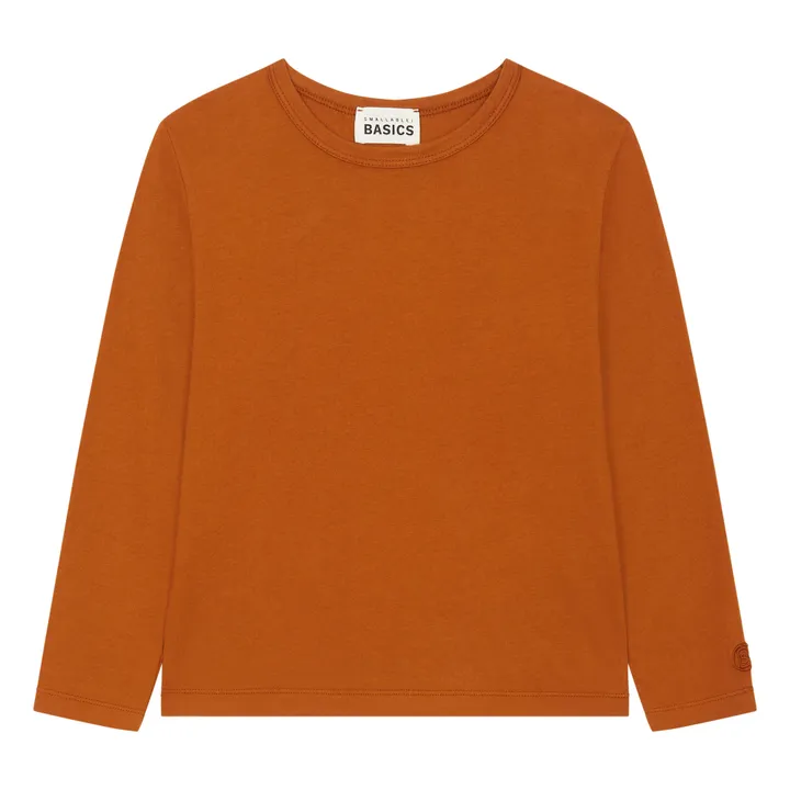 SMALLABLE BASICS T-Shirt Fille Manches Longues Coton Bio | Noisette