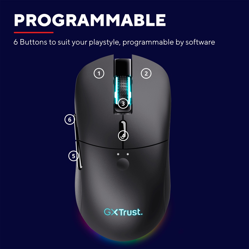 Trust GXT 980 Redex wiederaufladbare kabellose Gaming-Maus