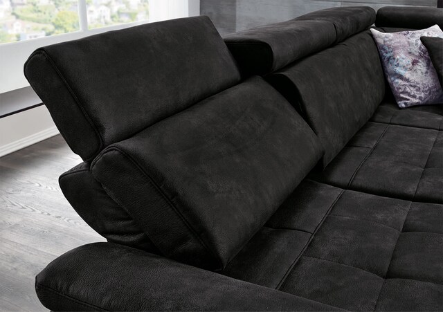 MONDO Ecksofa LOFT 285 x 215 cm Stoffbezug Stone