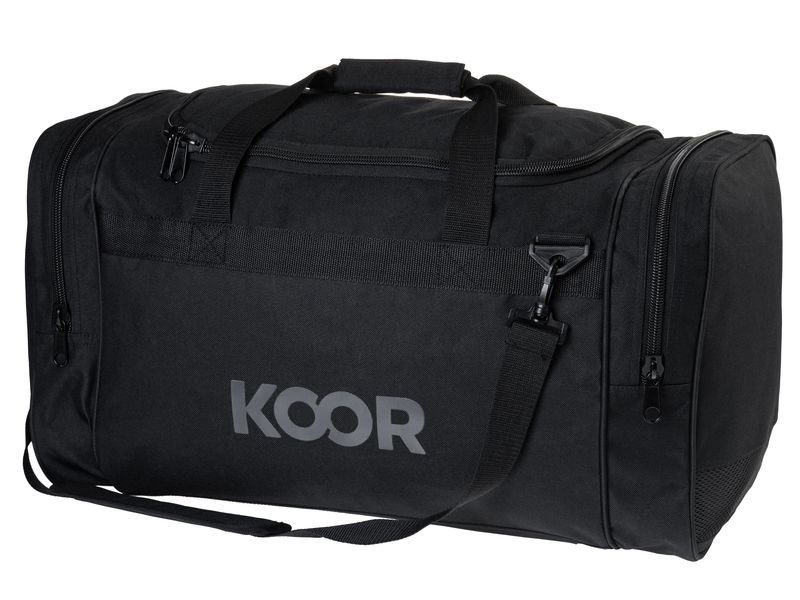 KOOR Sporttasche 55 l, Schwarz Tasche mit Schuhfach