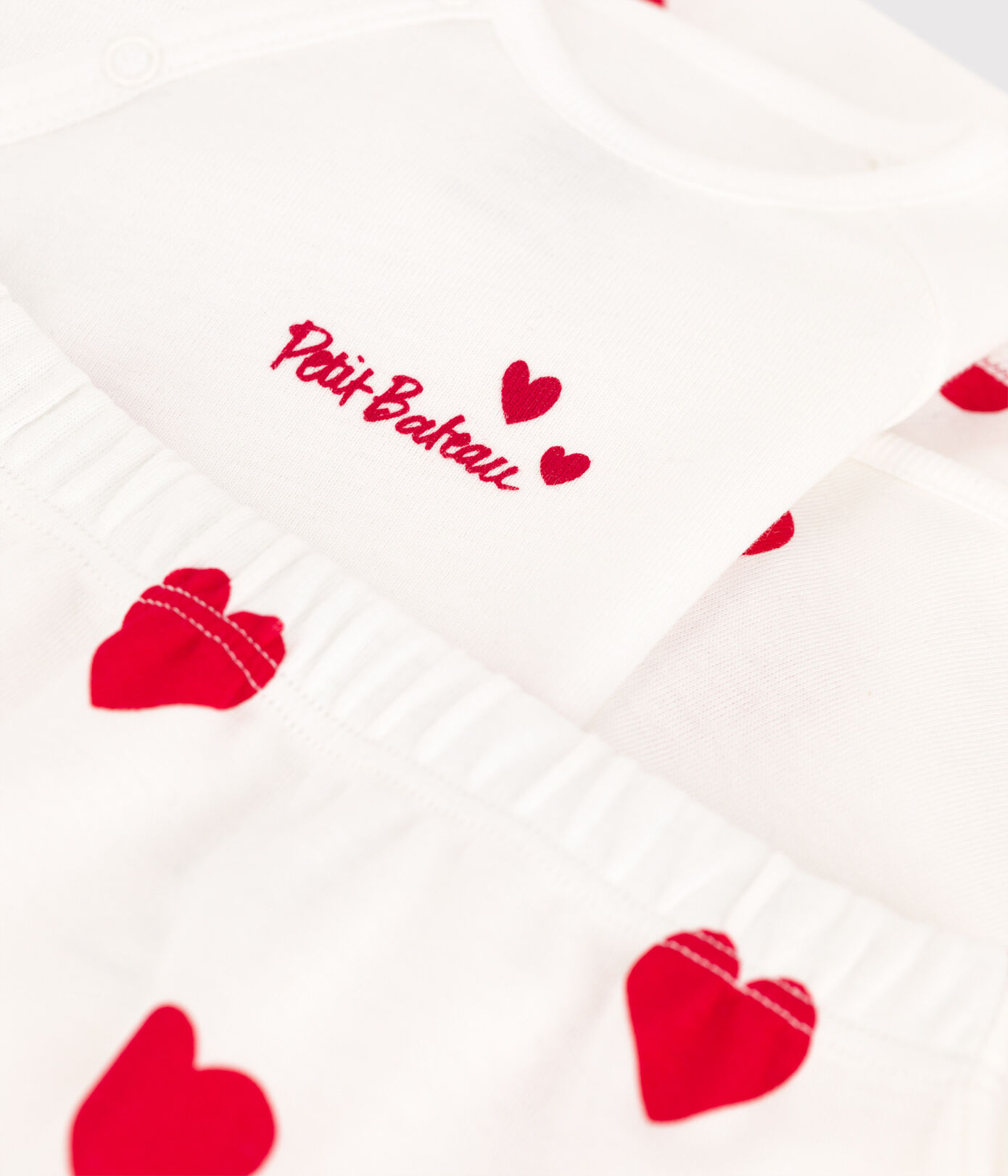 Ensemble 3 pièces rayé en coton bébé