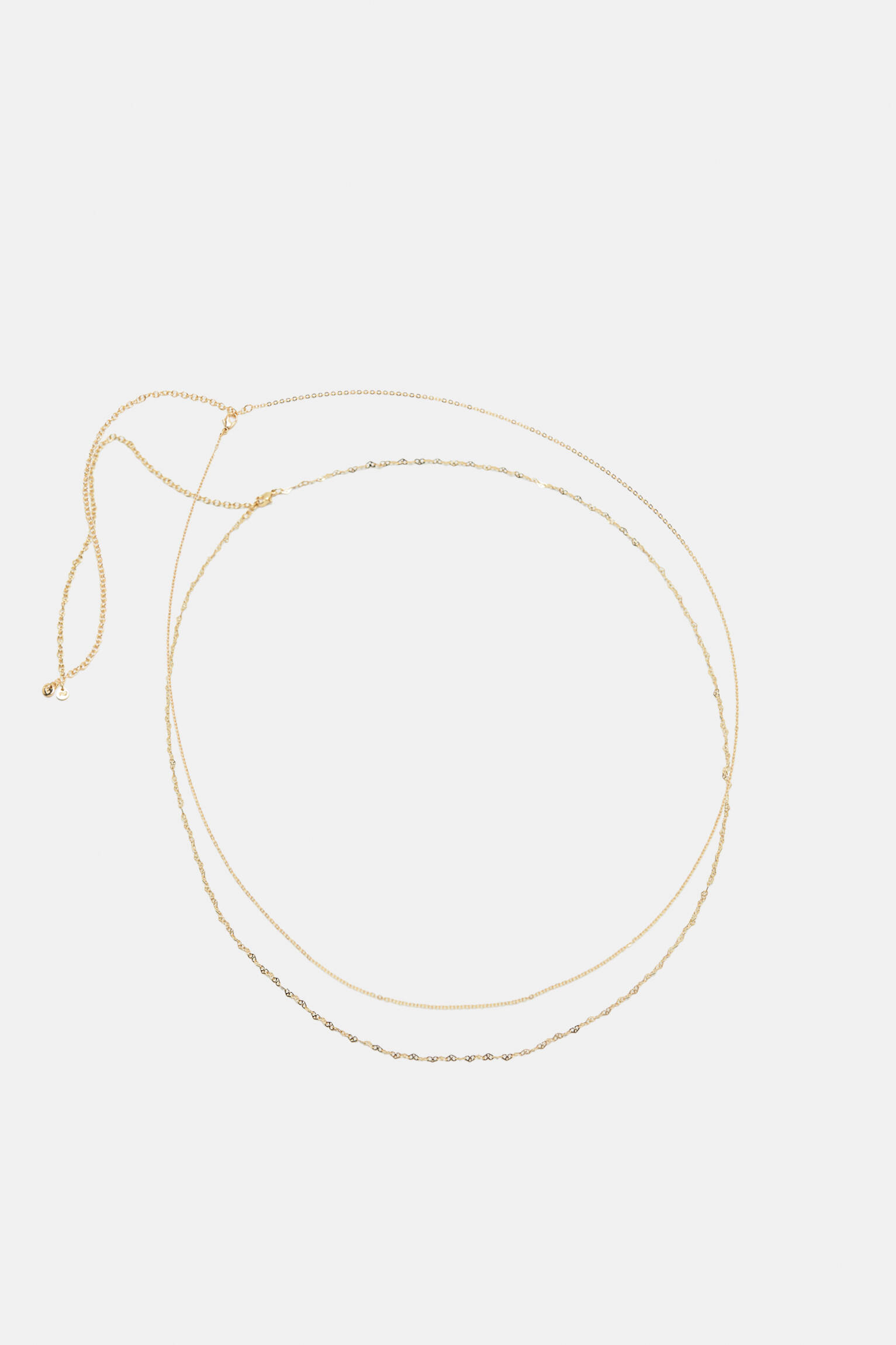 Conjunto de 2 correntes corporais - douradas