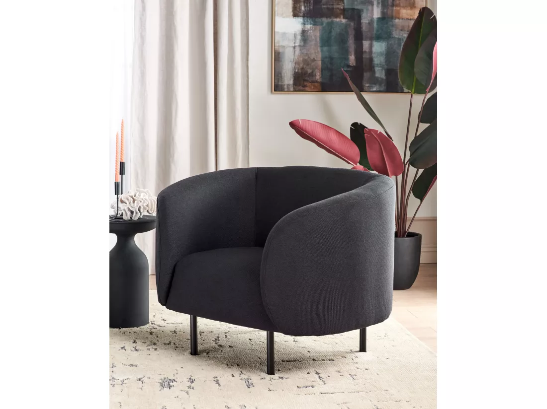 Fauteuil LOEN Tissu Noir