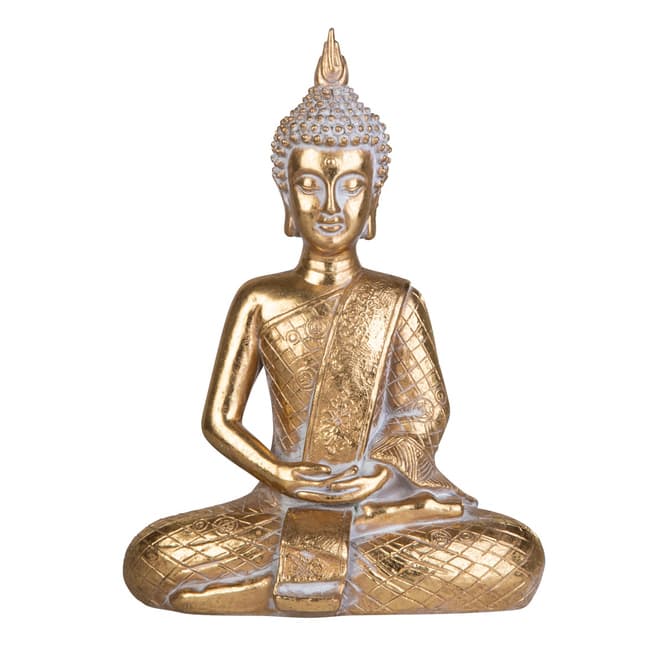 Buddha sitzend gold - ca. 21 x 12 x 29 cm
