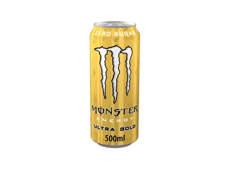 Monster Energy Ultra Gold Zero Sugar 50 cl dåse - (24 stk.) - inkl. pant