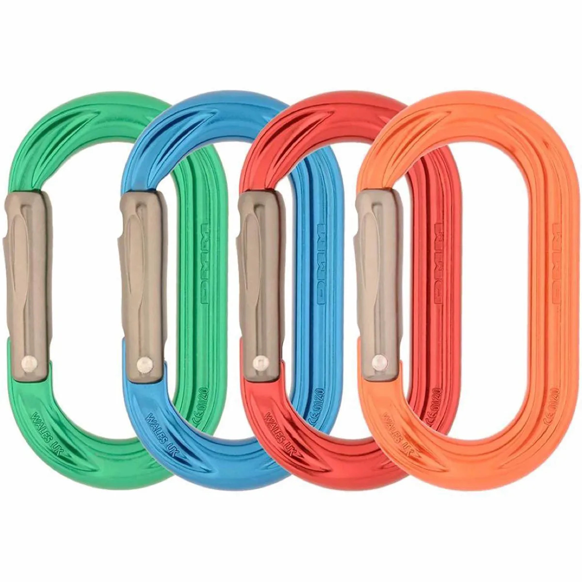DMM Perfecto Straight Gate Colour 4 Pack Green/Blue/Red/Orange
