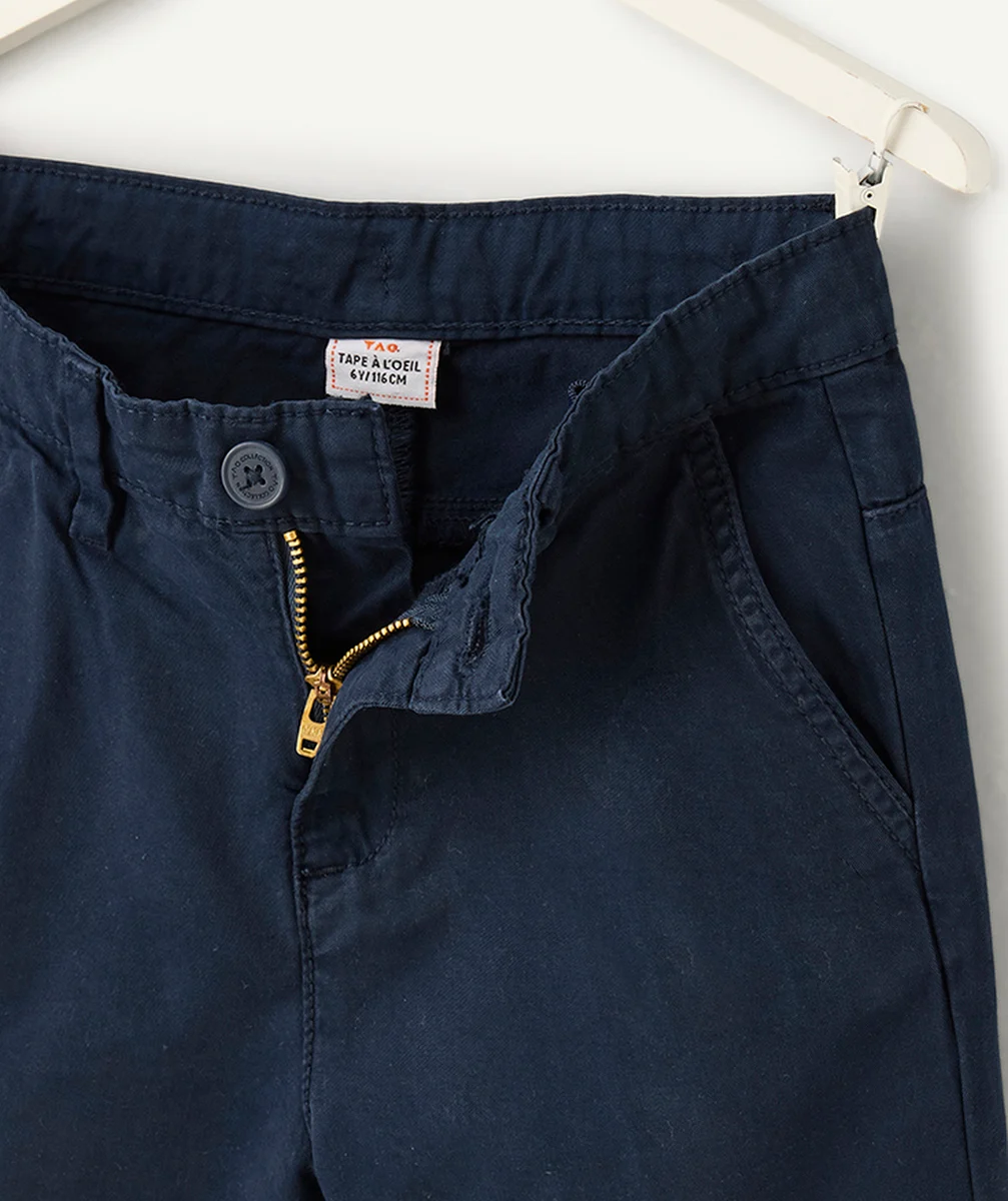 bermuda chino garçon bleu marine