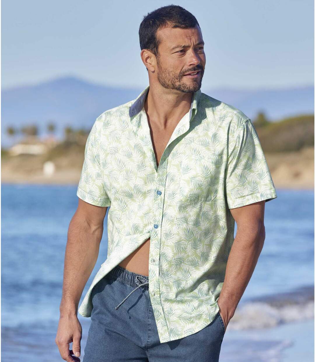 Chemise Hawaïenne à Motifs Palmiers